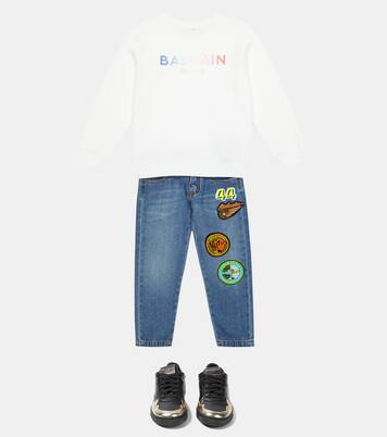 Sudadera de algodón con logo | Balmain Kids