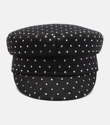 Embellished wool baker boy cap | Ruslan Baginskiy