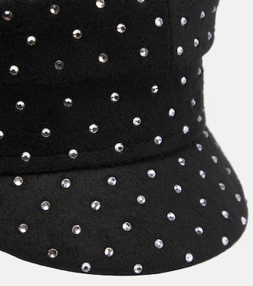 Embellished wool baker boy cap | Ruslan Baginskiy