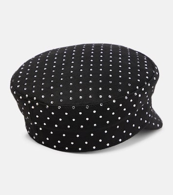 Embellished wool baker boy cap | Ruslan Baginskiy