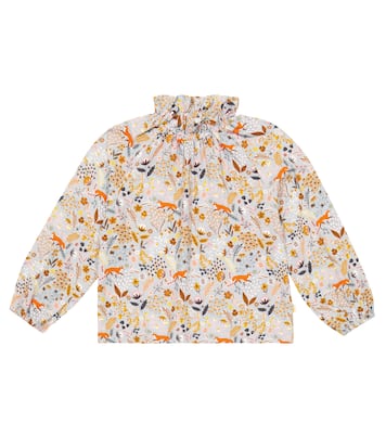 Ruffle-trimmed printed blouse | Il Gufo