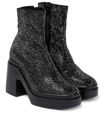 Verzierte Ankle Boots Nava aus Samt | Clergerie