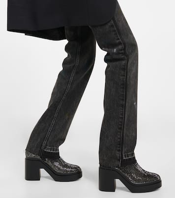 Verzierte Ankle Boots Nava aus Samt | Clergerie