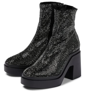 Verzierte Ankle Boots Nava aus Samt | Clergerie