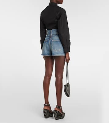 Short en jean à taille haute | Alaïa