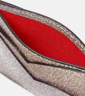 Portacarte Hot Chick in pelle con glitter | Christian Louboutin