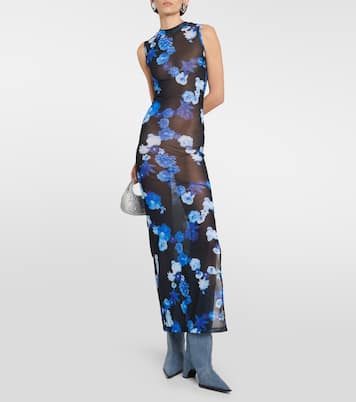 Abito lungo in mesh con stampa | Coperni