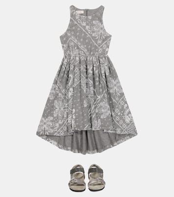 Sandali in pelle metallizzata | Brunello Cucinelli Kids