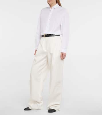 Pantalon Bufus à taille haute en coton | The Row