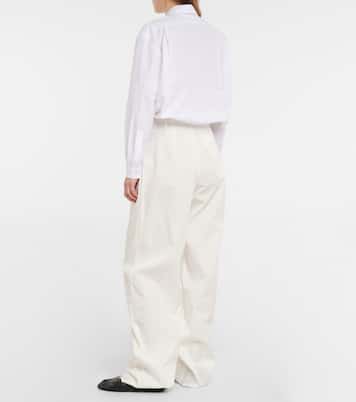 Pantalon Bufus à taille haute en coton | The Row
