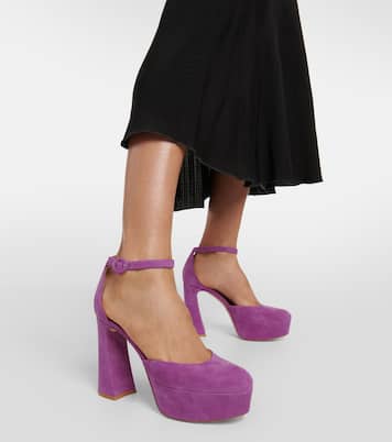 Vernice platform suede pumps | Gianvito Rossi