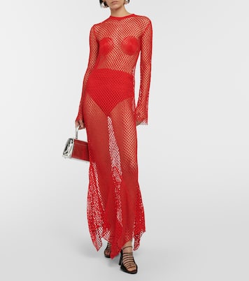 Vestido largo de malla | Ferragamo