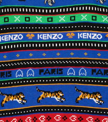 Pull en jacquard de coton mélangé à logo | Kenzo Kids