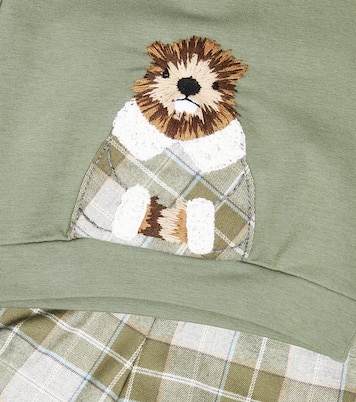 Baby printed fleece sweatshirt and pant set | Il Gufo