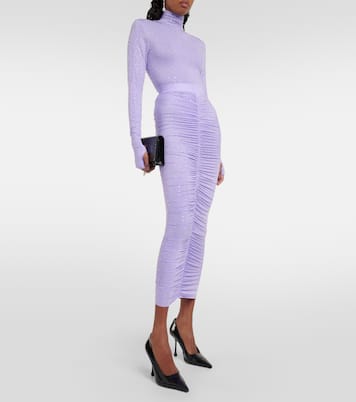 Vestido de fiesta fruncido con cistales | Alex Perry