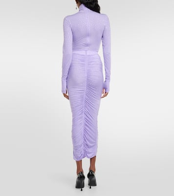 Vestido de fiesta fruncido con cistales | Alex Perry