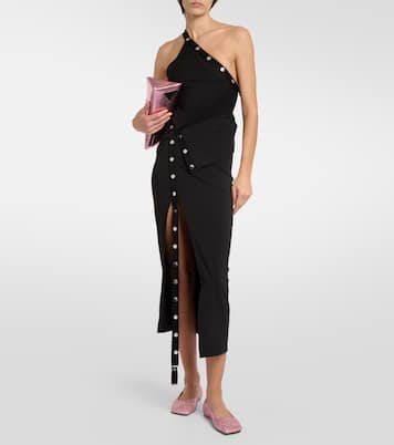 Ballerinas Ane aus Satin mit Kristallen | Amina Muaddi