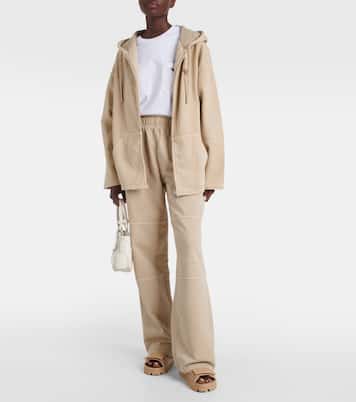 Felpa oversize in cotone con cappuccio | Prada