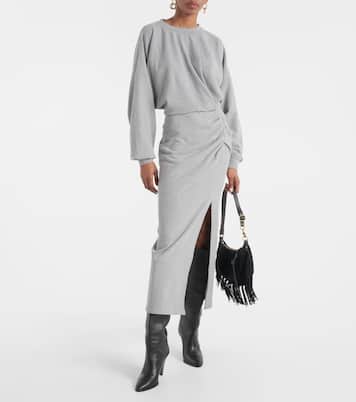 Salomon ruched cotton jersey midi dress | Marant Etoile