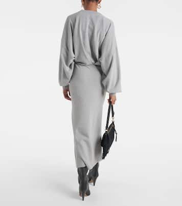 Salomon ruched cotton jersey midi dress | Marant Etoile