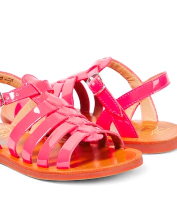 Sandali Plagette Strap in pelle | Pom d'Api