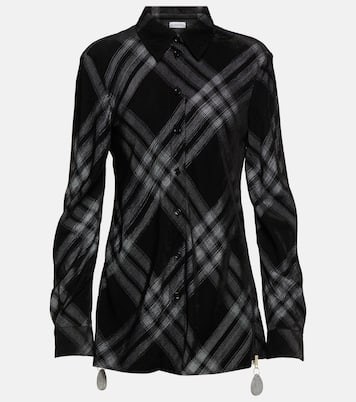 Camicia Burberry Check in velluto | Burberry