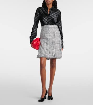 Camicia Burberry Check in velluto | Burberry