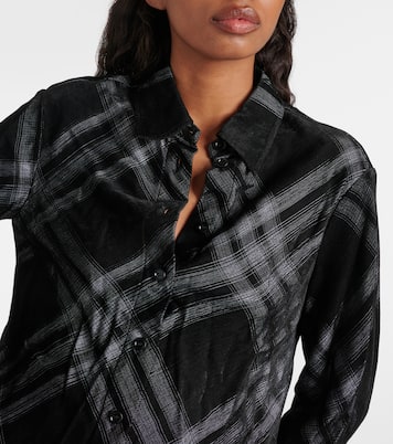 Camicia Burberry Check in velluto | Burberry