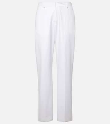 Pantaloni slim in cotone a vita bassa | Valentino