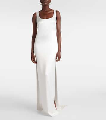 Robe longue de mariée Paraiso en satin | Galvan