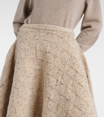 Falda midi asimétrica de lana | Bottega Veneta
