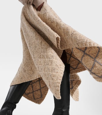 Falda midi asimétrica de lana | Bottega Veneta