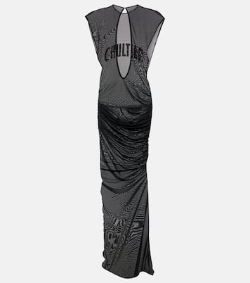 Vestido largo de malla bordado | Jean Paul Gaultier