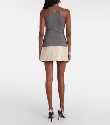 Tank top acanalado de algodón | Courrèges