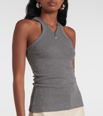 Tank top acanalado de algodón | Courrèges