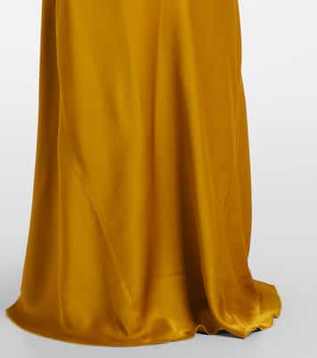 Robe longue en crêpe de satin | Victoria Beckham