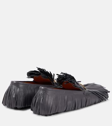 Mocassini Yorky in pelle con frange | Tod's