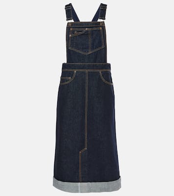 Falda midi convertible de denim | Victoria Beckham