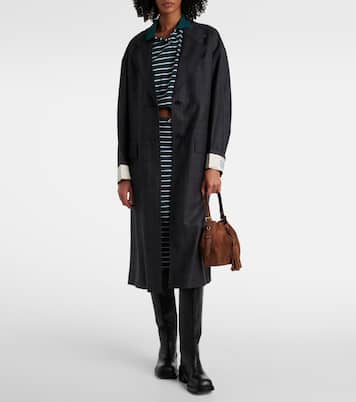 Sac seau Small en daim | Prada