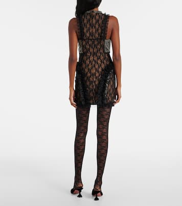 x Christopher Kane - Collants en dentelle à fleurs | Self-Portrait