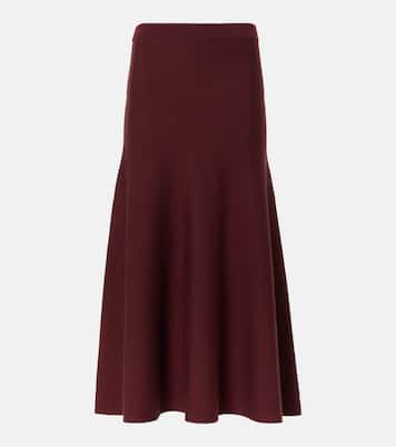 Gonna midi Freddie in cashmere e seta | Gabriela Hearst