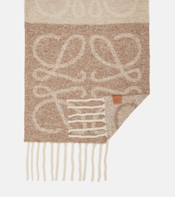 Bufanda de lana y alpaca con anagrama | Loewe