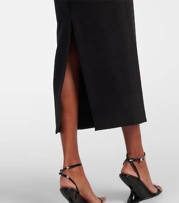 Strapless asymmetric crêpe cocktail dress | Roland Mouret