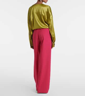 Wool and mohair twill straight pants | Dries Van Noten