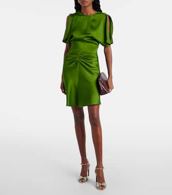 Ruched crêpe minidress | Victoria Beckham