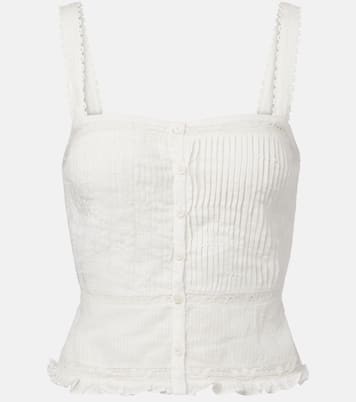Blouse raccourci Top Berry en coton | Poupette St Barth
