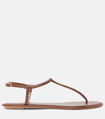 Diana embellished satin thong sandals | Rene Caovilla