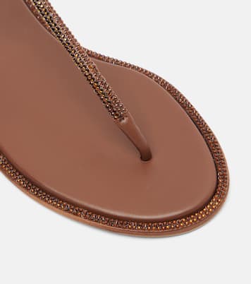 Diana embellished satin thong sandals | Rene Caovilla