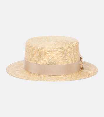 Cappello Très Vivier in rafia con cristalli | Roger Vivier