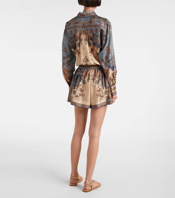 Shorts in seta con stampa paisley | Zimmermann
